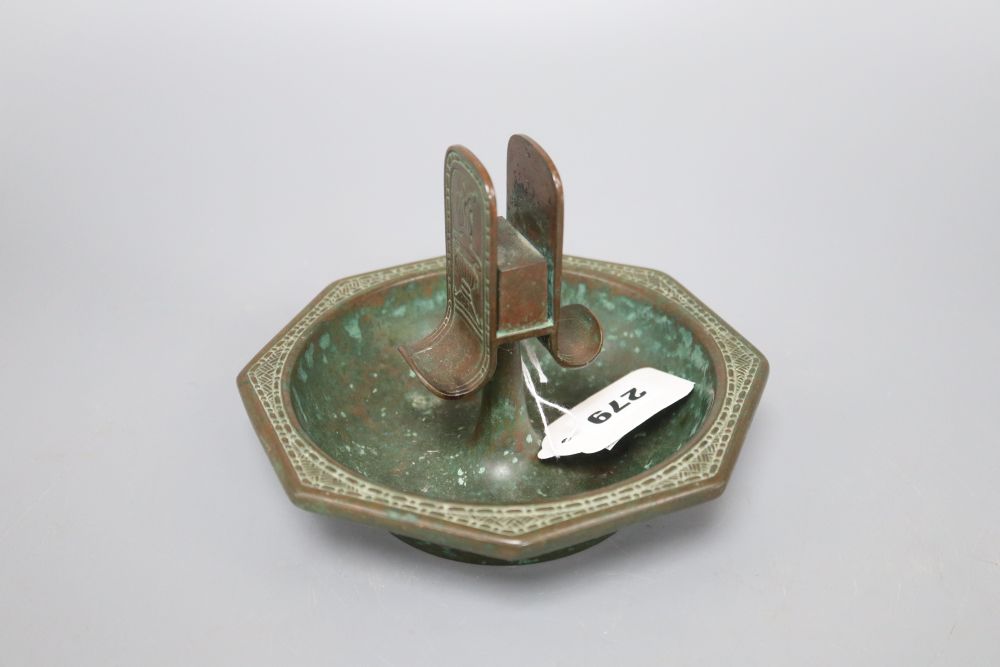 A bronze Tiffany & Co ashtray / matchbox holder